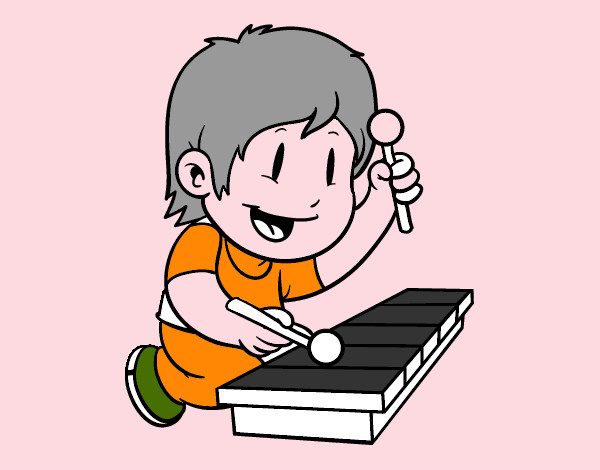 Niño con xilófono