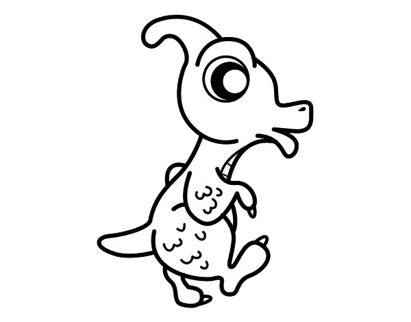 Dibujo Parasaurolophus bebé pintado por MBBrunito