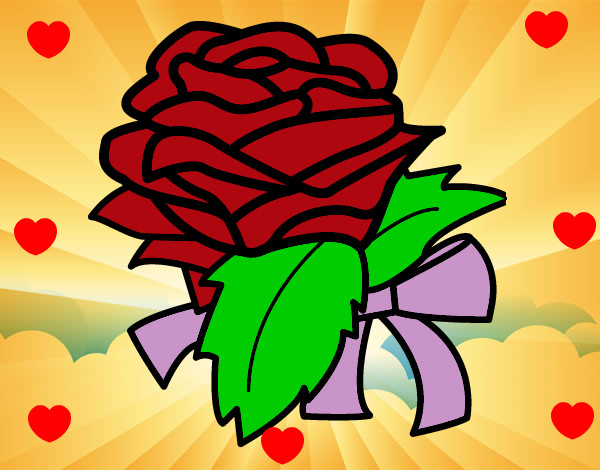 Dibujo Rosa, flor pintado por MAGDELY