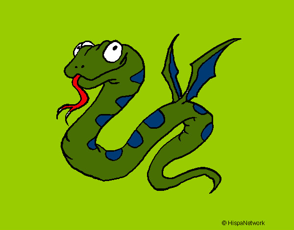 Dibujo Serpiente con alas pintado por michele846