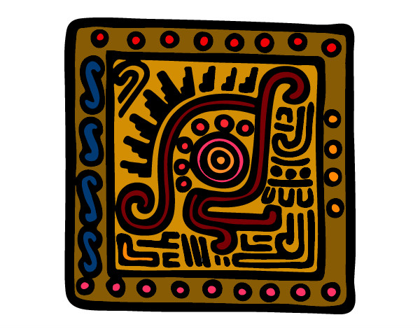 Dibujo Símbolo maya pintado por Ivannka