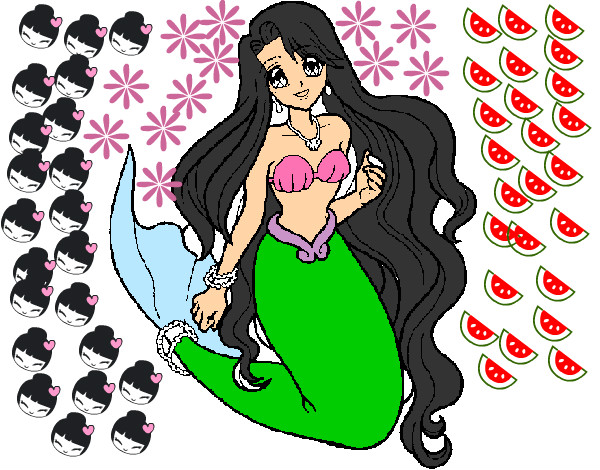 Dibujo Sirenita pintado por ValeriaNic