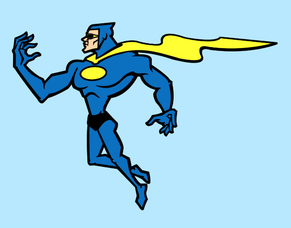 Dibujo Superhéroe poderoso pintado por dominiqu