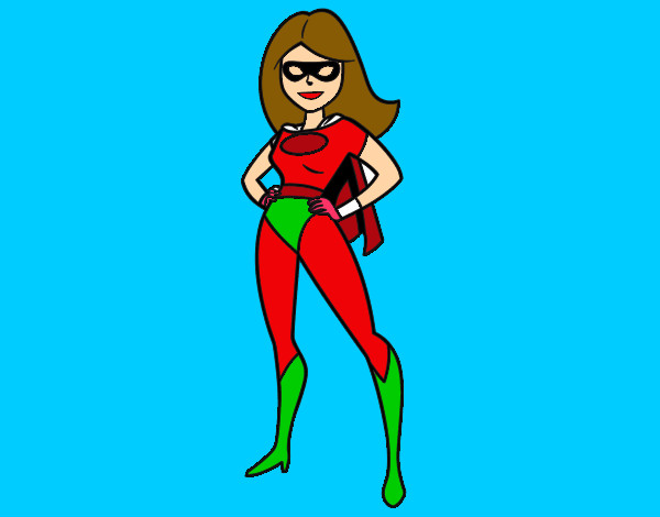 Dibujo Superheroina pintado por memely