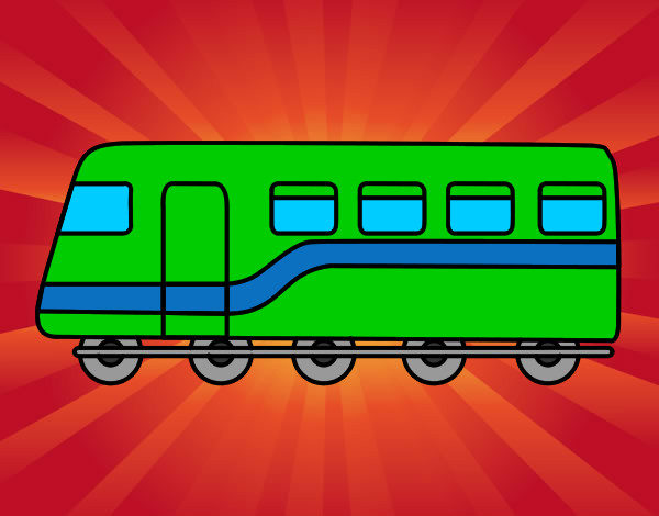 Dibujo Tren de pasajeros pintado por huguitorui
