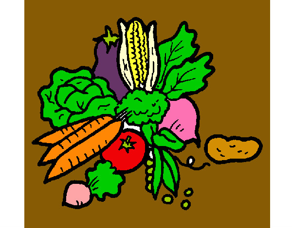 Dibujo verduras pintado por enya34