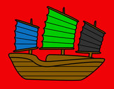 Dibujo Barco oriental pintado por jesusponga