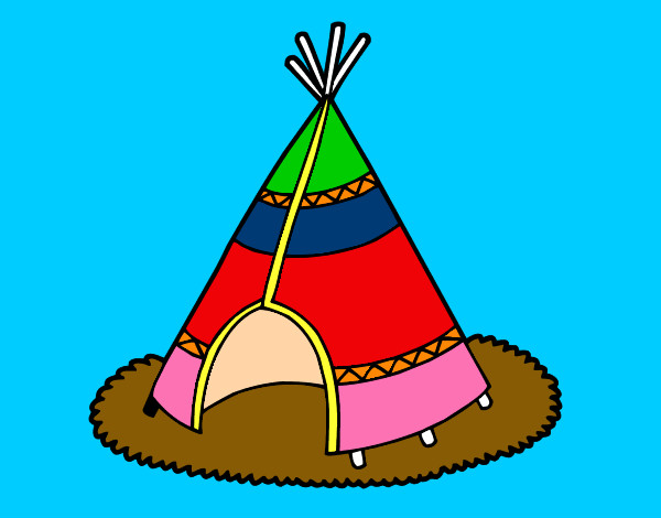 Dibujo Cabaña de indios pintado por mRIA1