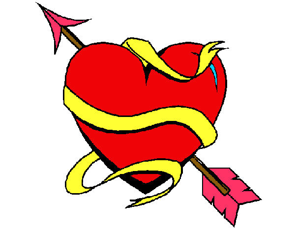 Dibujo Corazón con flecha pintado por gabriela13