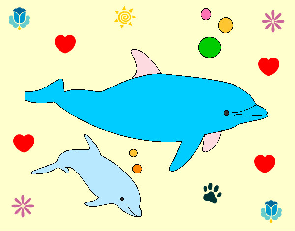 Dibujo Delfines pintado por TAKEN