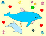 Dibujo Delfines pintado por TAKEN