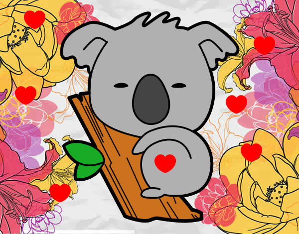 Dibujo Koala bebé pintado por mimami