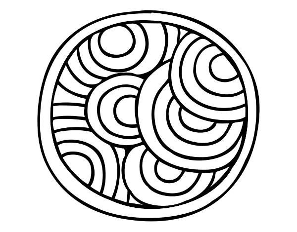 Dibujo Mandala circular pintado por stocn