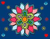 Dibujo Mándala con forma de flor weiss pintado por TAKEN