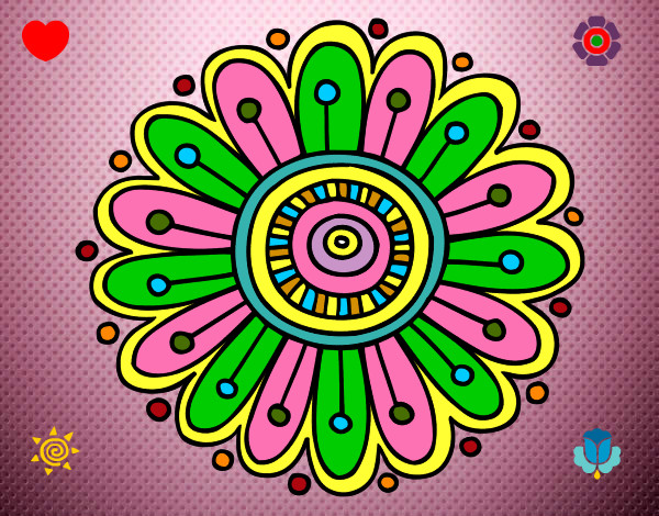 Dibujo Mandala margarita pintado por TAKEN
