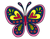 Dibujo Mandala mariposa pintado por ALUMED