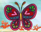 Dibujo Mandala mariposa pintado por danydani