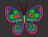 Dibujo Mandala mariposa pintado por la_luciana