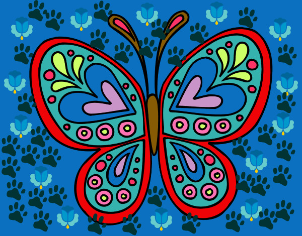 Dibujo Mandala mariposa pintado por MDaniele26