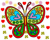 Dibujo Mandala mariposa pintado por xila2
