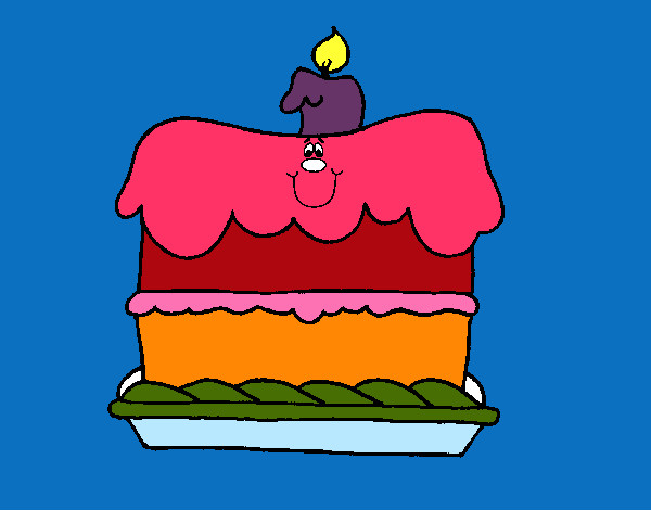 Dibujo Pastel de cumpleaños pintado por JADEVAL