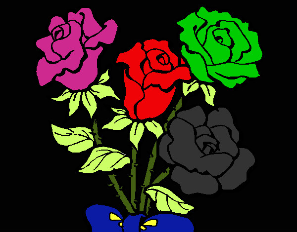 Dibujo Ramo de rosas pintado por fannitxu