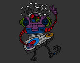 Dibujo Robot DJ pintado por jesusponga