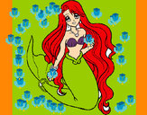 Dibujo Sirenita pintado por mikaelit