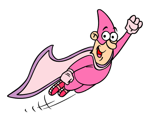 Dibujo Súper héroe volando pintado por Ventura74