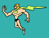 Dibujo Superhéroe poderoso pintado por nachu