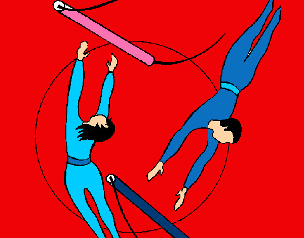 Dibujo Trapecistas saltando pintado por akita-neru