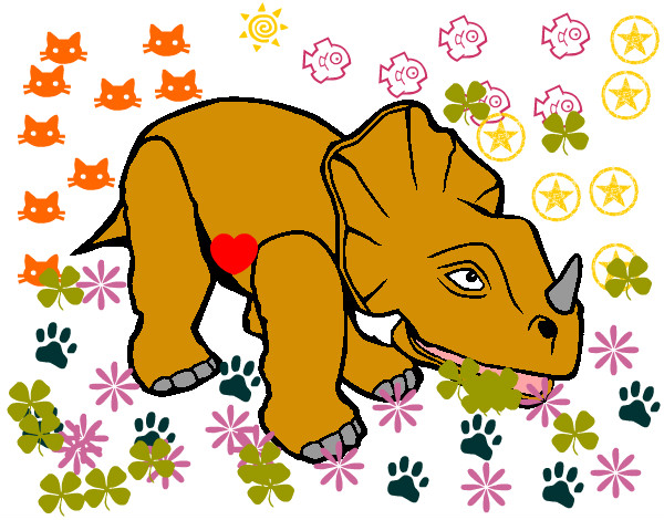 Dibujo Triceratops II pintado por ivanmoren