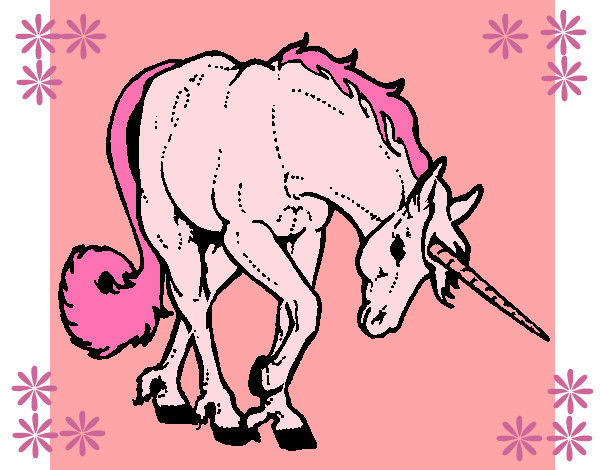 Dibujo Unicornio bravo pintado por mayerling2
