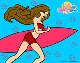 Dibujo Barbie corre al agua pintado por Queryactiv