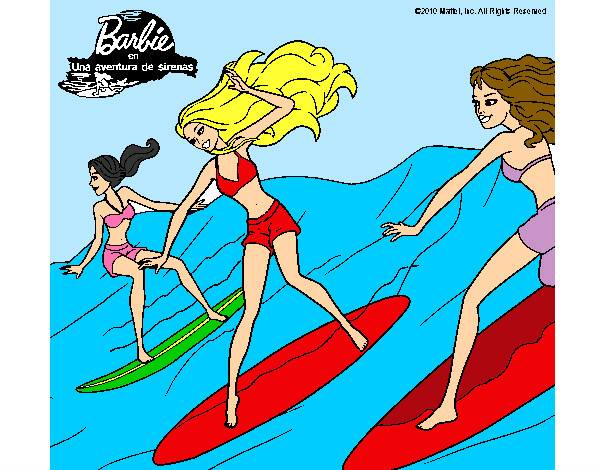 Dibujo Barbie de nuevo con sus amigas pintado por taniaysele