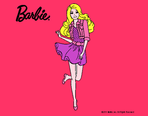 Dibujo Barbie informal pintado por arisale