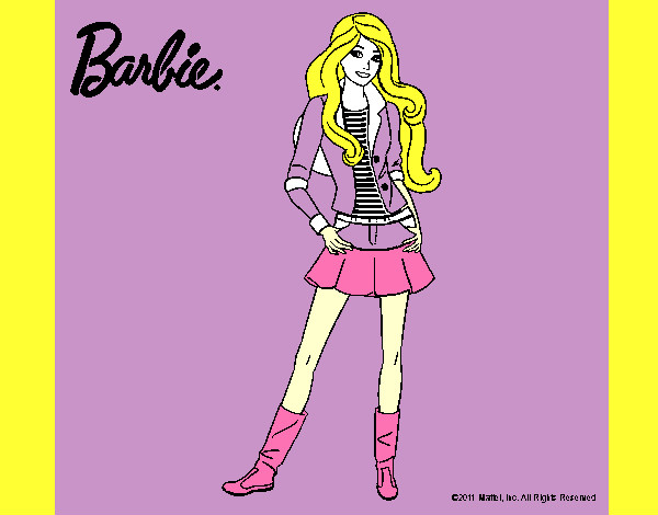 Dibujo Barbie juvenil pintado por HANIA