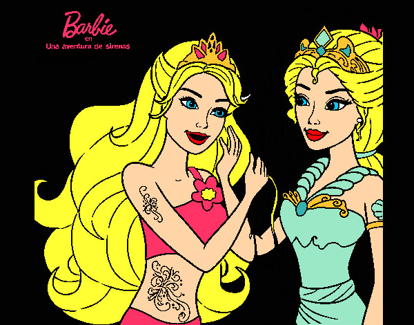 Barbie se despiede de la reina sirena