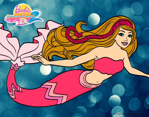 Dibujo Barbie sirena pintado por carmen010