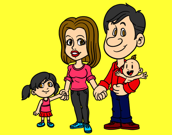 Dibujo Familia feliz pintado por wilfredi