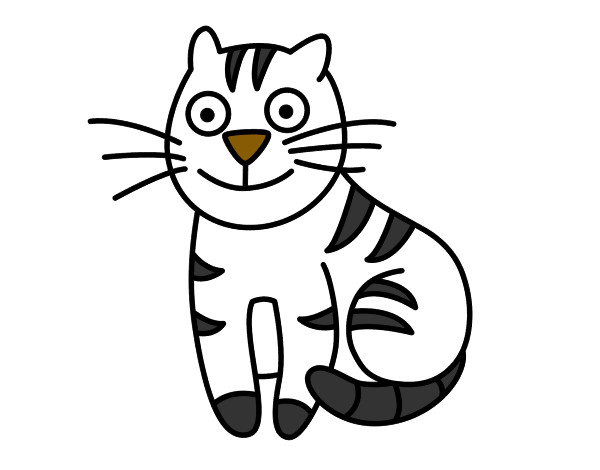 Dibujo Gato simpático pintado por LucyD