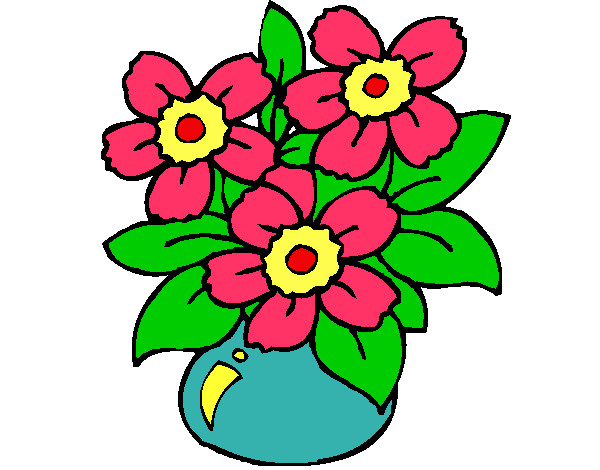 Dibujo Jarrón de flores pintado por adavargas
