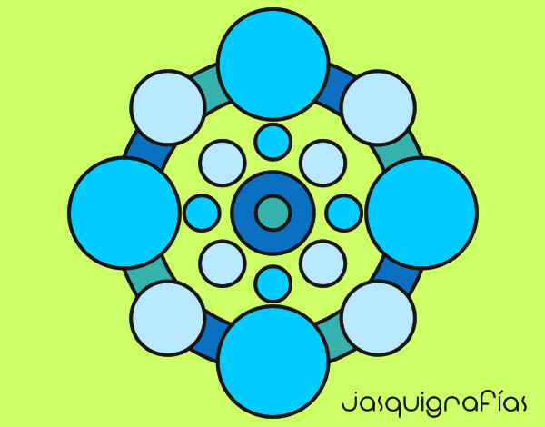 Dibujo Mandala con redondas pintado por hazz345678