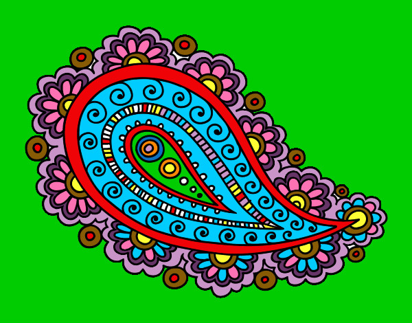Dibujo Mandala lágrima pintado por leleha