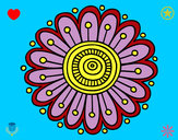 Dibujo Mandala margarita pintado por eastarwars