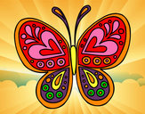 Dibujo Mandala mariposa pintado por ysaida