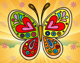 Dibujo Mandala mariposa pintado por mfmfmf
