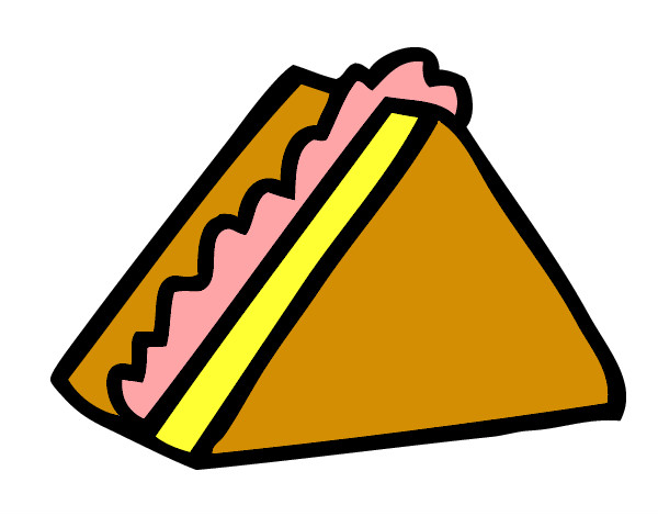 Dibujo Medio sandwich pintado por ayaita