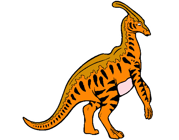 Dibujo Parasaurolofus con rayas pintado por ivanmoren