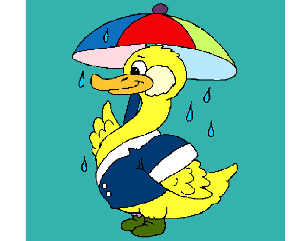 Dibujo Pato bajo la lluvia pintado por TIZIANAIRI